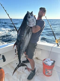 Trophy bluefin tuna catch aboard Bloodline Charters, Hyannis Cape Cod MA